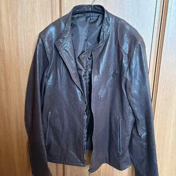 Simplicite plus 브라운 가죽 자켓