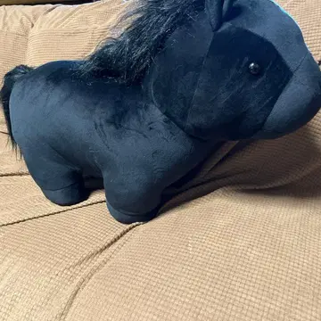 BIG 봉제 인형 말 블랙 서러브레드
