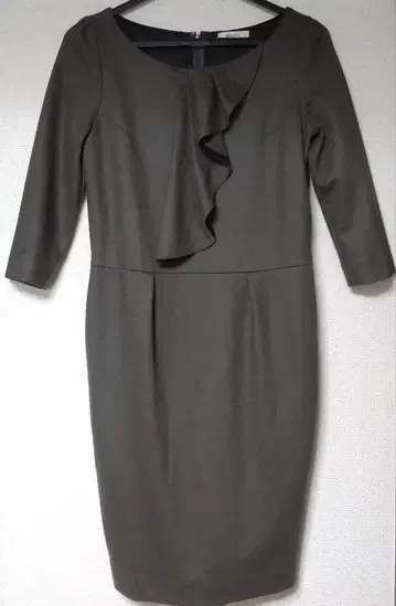 BALLSEY 프릴 달린 카키 원피스 38