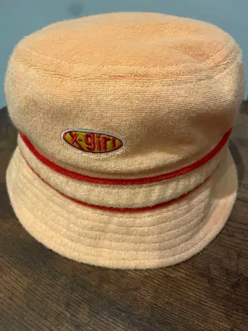 x-girl 버킷햇 오렌지