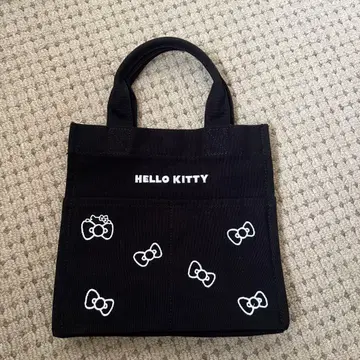 로리즈팜 키티 스퀘어 토트백 도트 에스티