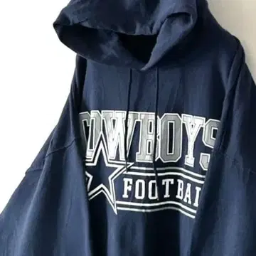 헤인즈 카우보이 풋볼 맨투맨 후드티 L 네이비 구제 의류