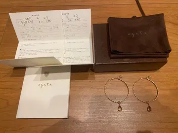 agate 후프 귀걸이 10k 쿼츠 참