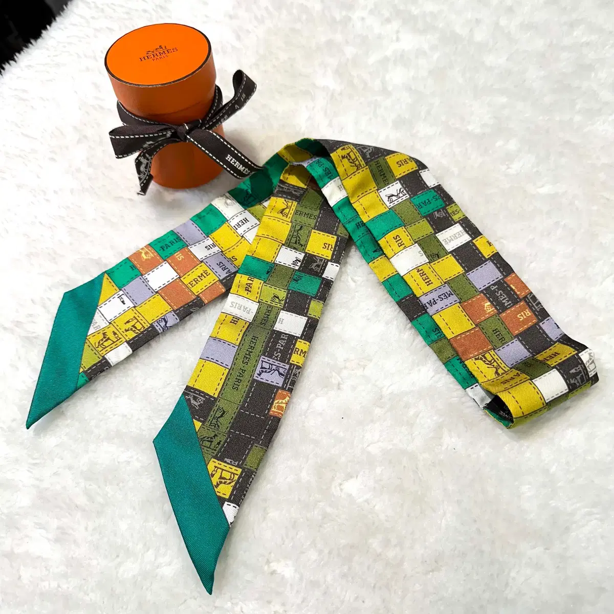 Hermes Twilly Scarf Green