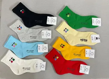 Picone 컬러풀 양말 8색 세트