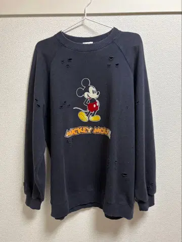 FREAK'S STORE 데미지 가공 맨투맨 미키마우스