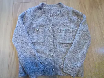 새상품 미사용 브라운 계열 니트 가디건