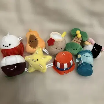 닛코리노 세계의 후르츠 하와이 미국 봉제 인형 9종 세트