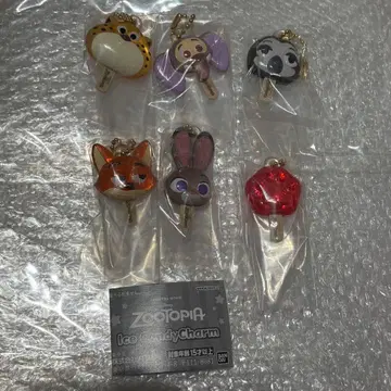 주토피아 가챠 아이스 캔디 참 전 6종류 컴플리트 세트