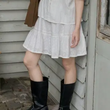 가격 인하 가능! GIUNON 플라워 레이스 스커트