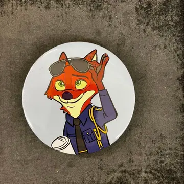 디즈니 스토어 시크릿 캔뱃지 주토피아 닉