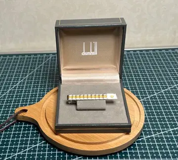 dunhill 던힐 넥타이핀 타이바 로고 각인 정품 케이스 실버 계열
