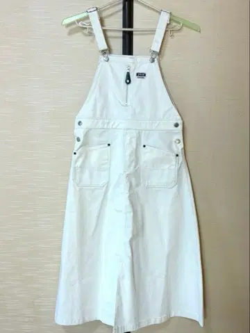 Schott 샷 오버롤 스커트 화이트