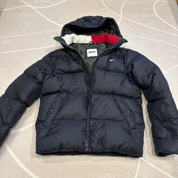 TOMMY JEANS 후드 부착 다운 자켓