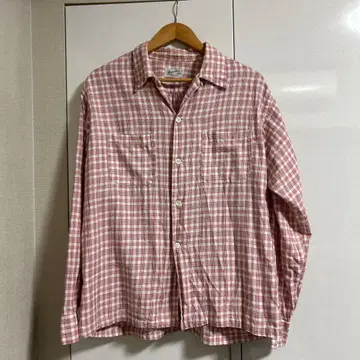 Jayson 빨간색과 화이트 체크 무늬 긴팔 셔츠