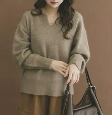 ITEMS URBANRESEARCH 라쿤 키넥 니트