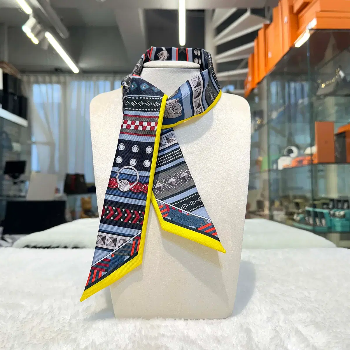 Hermes Twilly Scarf Multi-yel