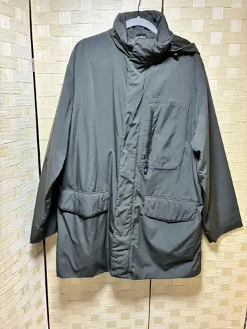 다크 그레이 남성용 모즈 코트 후드 부착
