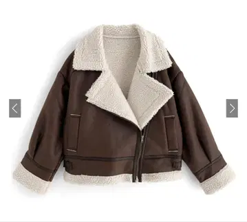 그레일 보아 컬러 가죽 자켓 브라운 [k9364f]