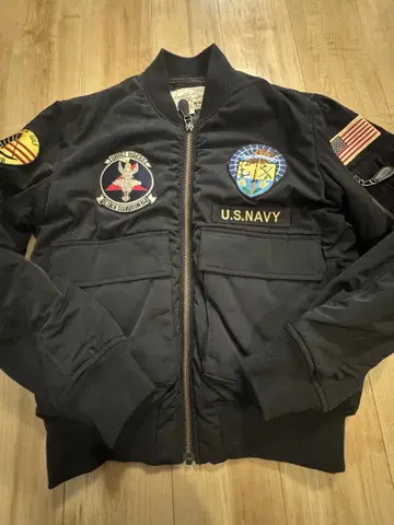 U.S.NAVY 블랙 플라이트 자켓