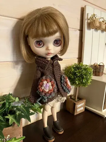 네오 브라이스 아웃핏 꽃 가디건