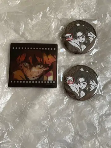 귀멸의 칼날 ufotable 다이닝 캔뱃지 필름풍 클리어 카드