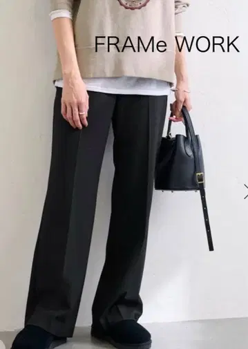 [ 택 포함 새상품 ] FRAMeWORK 속기모 플레어 팬츠 블랙 38