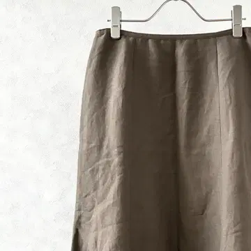 COMME CA ISM 롱 스커트 플레어 마 혼방 심플 빅 얇은 소재