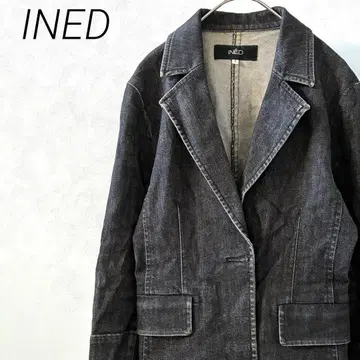 INED 테일러드 자켓 데님 소재 포켓 부착 심플 겉옷