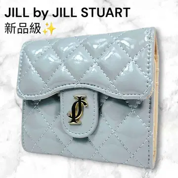 새상품급 질 바이 질 스튜어트 크로스J 퀼트 3단 폴더형 지갑 블루