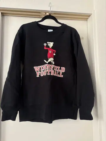 챔피온 Winnfield Football 속기모 맨투맨 블랙 L