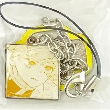 [ 미사용 ] 귀멸의 칼날 아가츠마 젠이츠 스테인드 참 컬렉션 키링