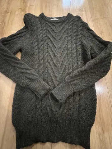 relume 케이블 짜임 스웨터 사이즈 F 다크 그레이