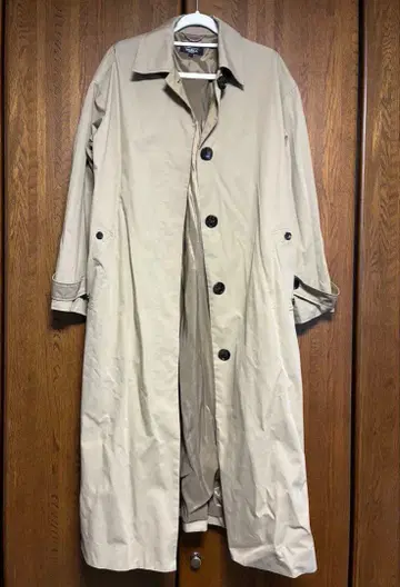 언타이틀 베이지 트렌치코트 롱 코트