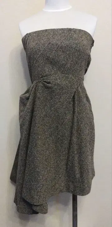 DRWCYS 도로시 트위드 비대칭 원피스