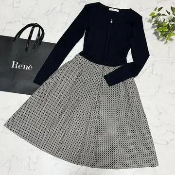 새상품급 르네 이소재 도킹 원피스 리브 니트 핏&플레어 34