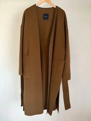 NORC 울 리버 롱 코트 브라운 코트