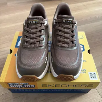 스케쳐스 슬립인즈 WORK워크 스니커즈 브라운 안전화 27
