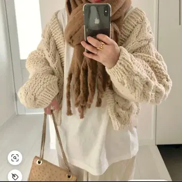 컨디션 최상 오드리앤존와드 손뜨개질 케이블 가디건