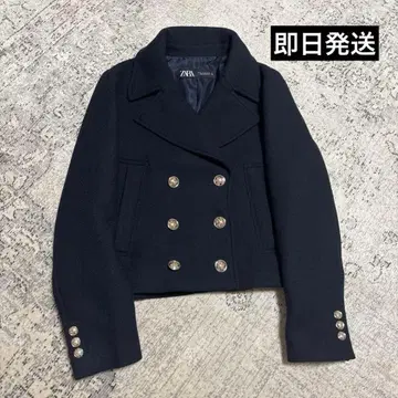 ZARA 숏 기장 피코트 XS 네이비