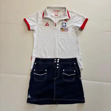 르꼬끄 스포르티브 피케 셔츠와 스커트 세트
