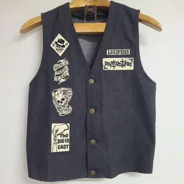 소프트 머신 SOFTMACHIME 와펜 베스트 L 데님 원단