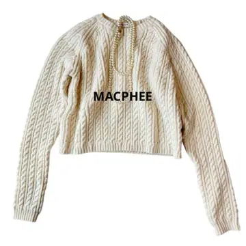 MACPHEE 하이브리드 코튼 케이블 니트 S