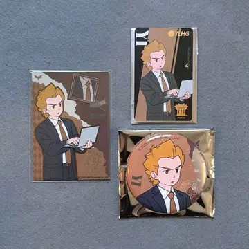 오츠 로샤오 수트 캔뱃지 카드 3점