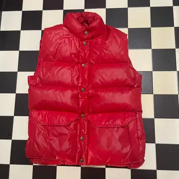 레어 야마구치 슈라프 다운 베스트 빨간색 M