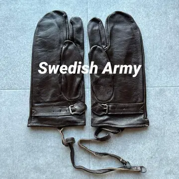 스웨덴군 가죽 장갑 미튼 그로브 브라운 데드스탁 혁 군용품