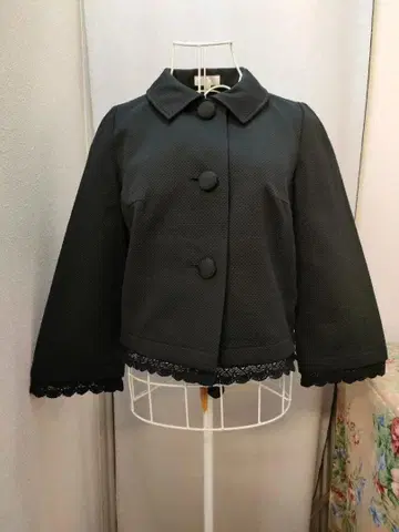 투 비 시크 블랙 스텐 칼라 자켓