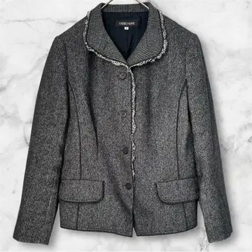 운디치노베 그레이 트위드 자켓 모 88% 캐시미어 10% 실크