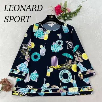 J900 미사용 새상품 XL 레오나르 스포츠 올 패턴 티셔츠 여성용