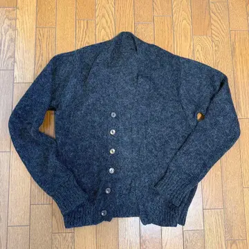 추정 70s 모헤어 니트 가디건 빈티지 그런지